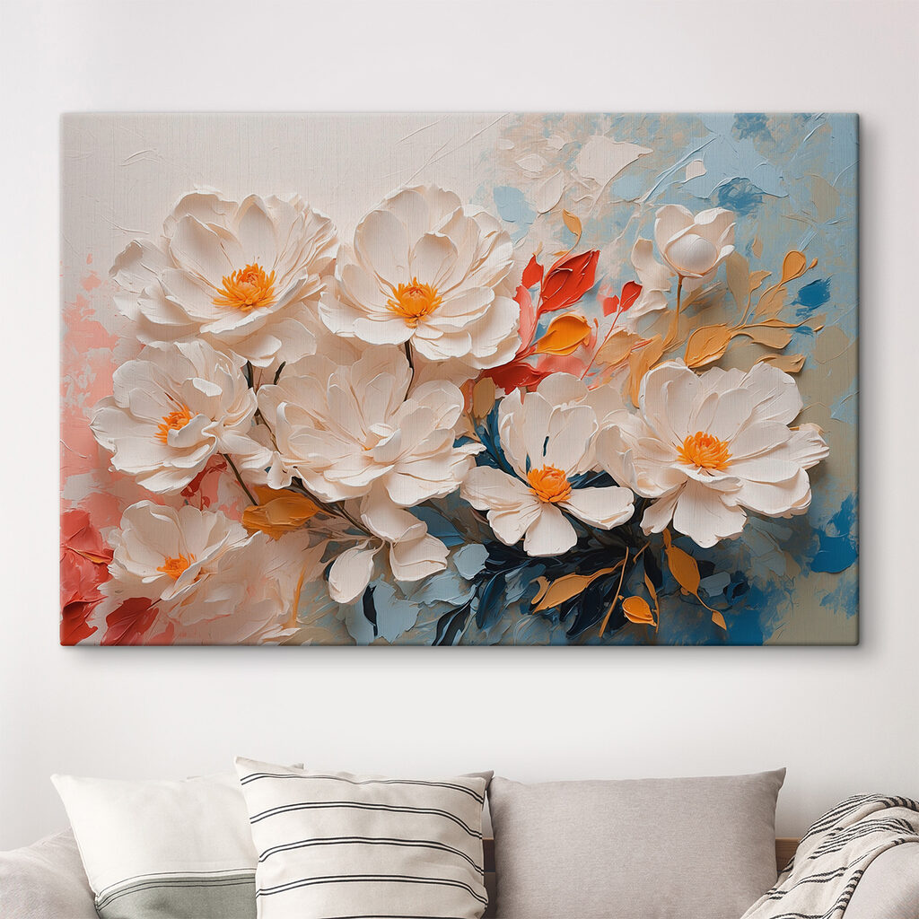 Flores blancas y colores — interior 3