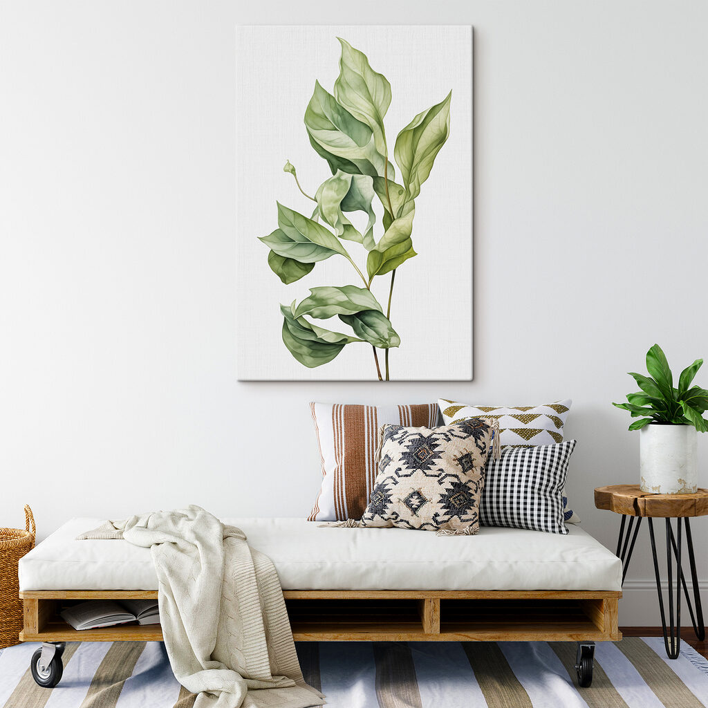 Hojas verdes con nervios — interior 2
