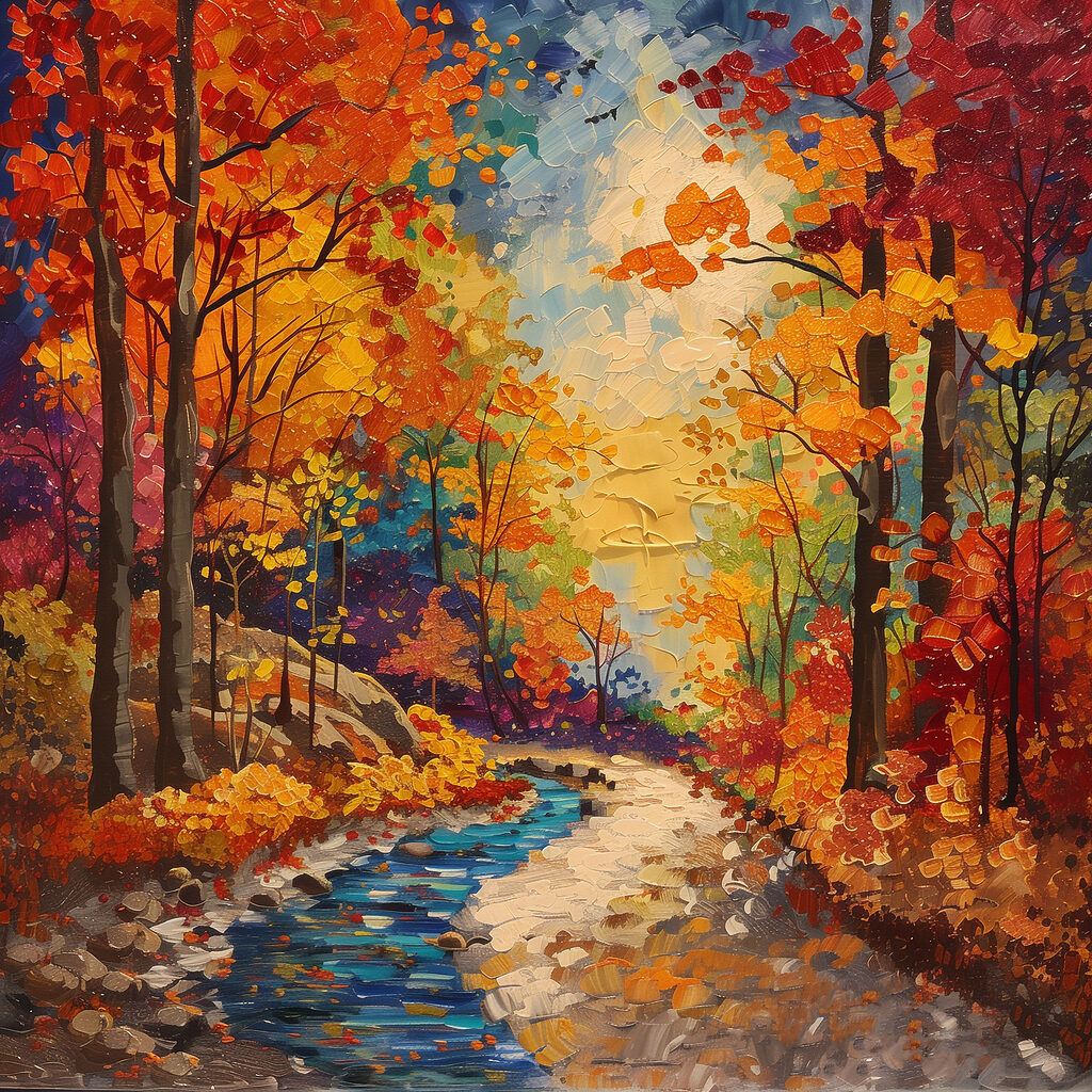 Arroyo en otoño — diseño completo