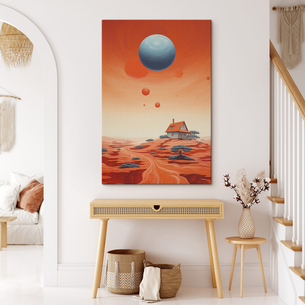 Casa bajo planetas flotantes — interior 1