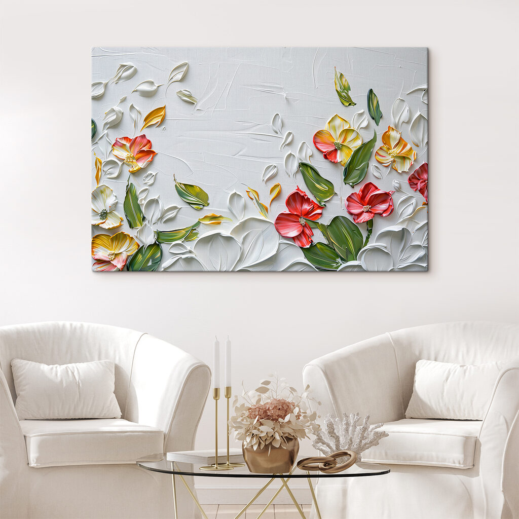 Guirnaldas florales en blanco — interior 2
