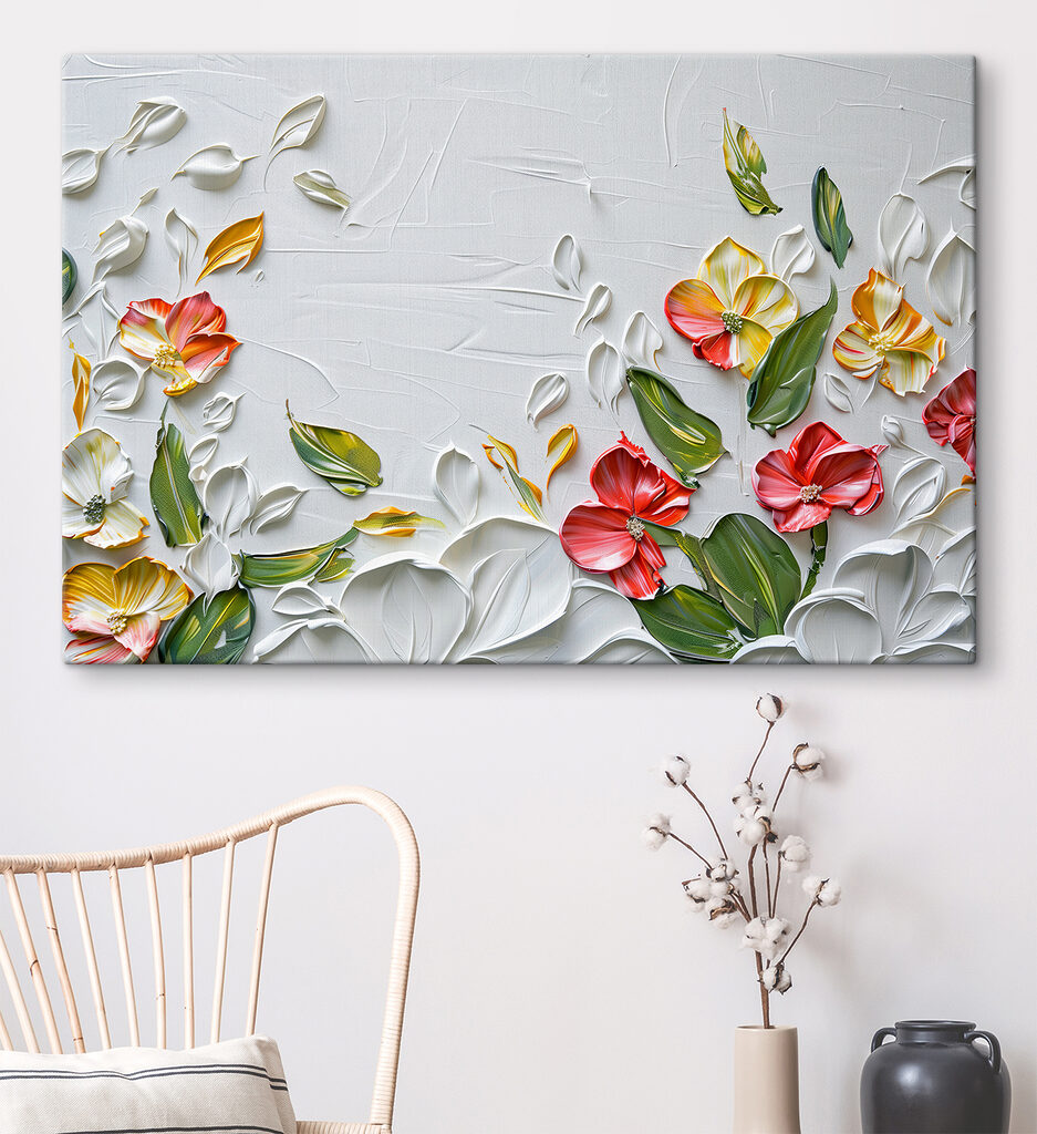 Guirnaldas florales en blanco — interior 1