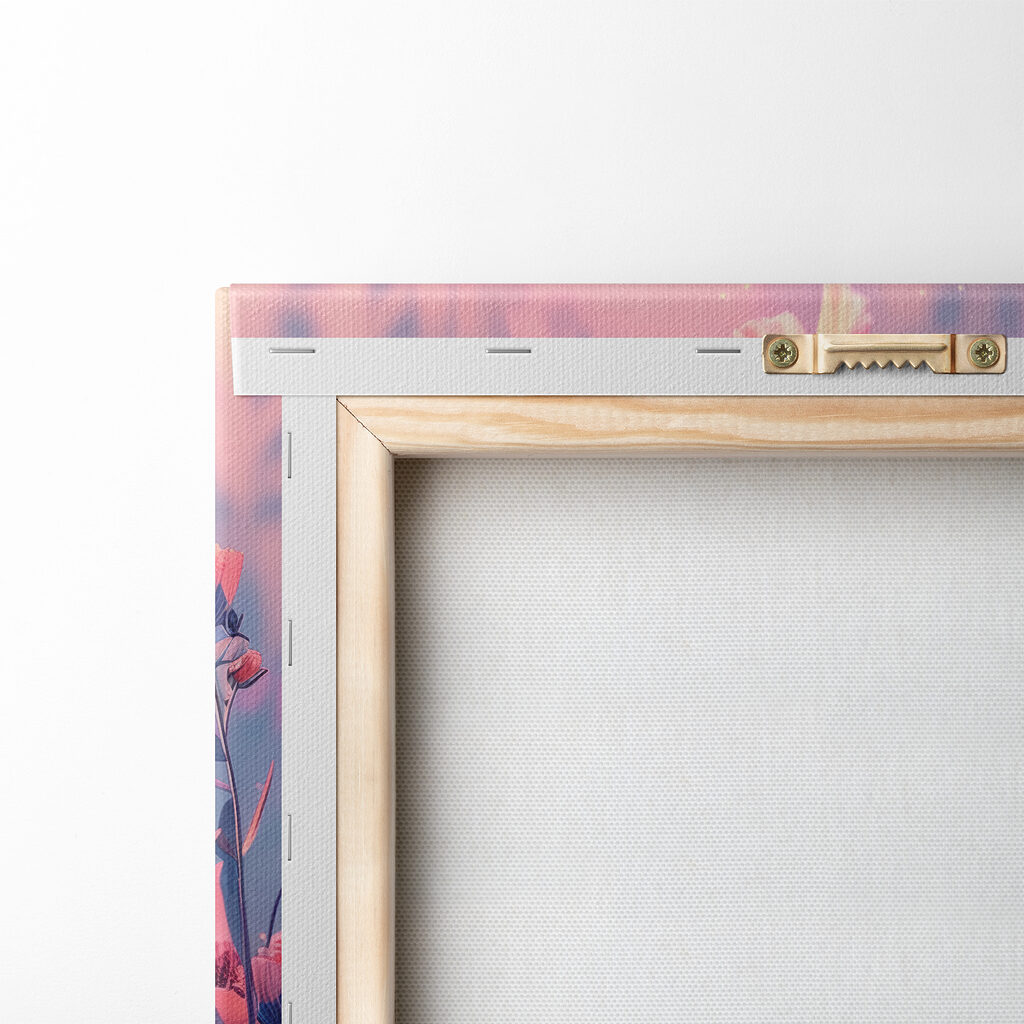 Flores rosas en lila — parte trasera
