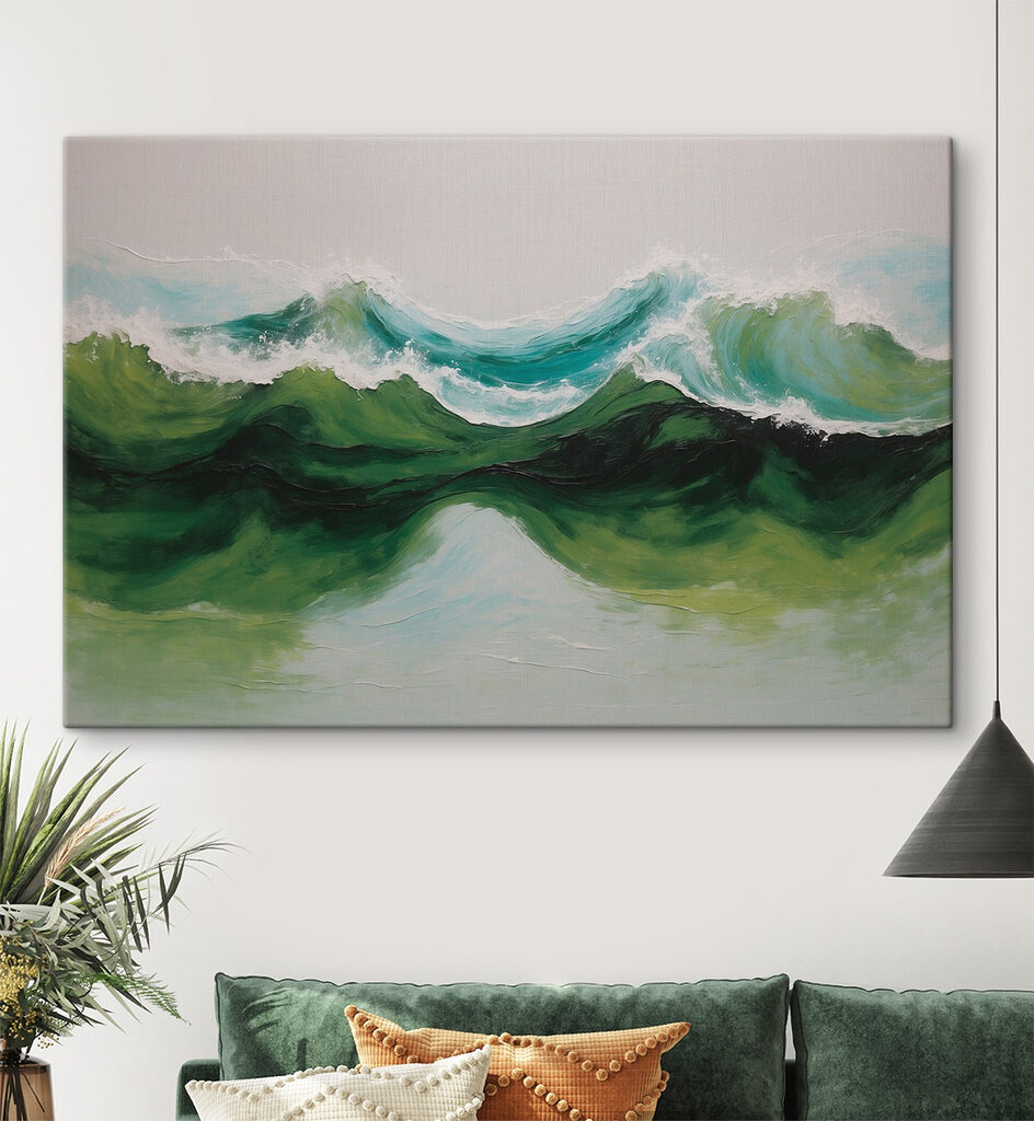 Olas verdes con espuma — interior 1