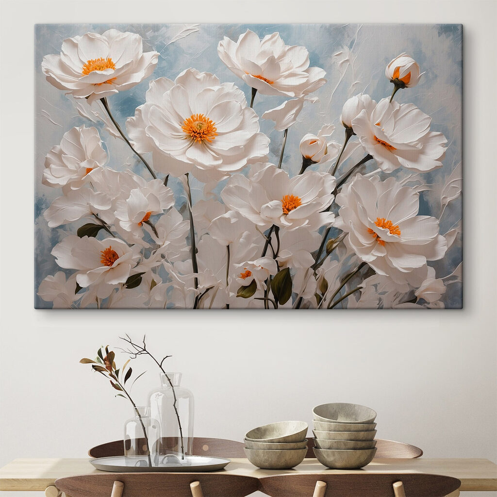 Flores blancas, corazón naranja — interior 3