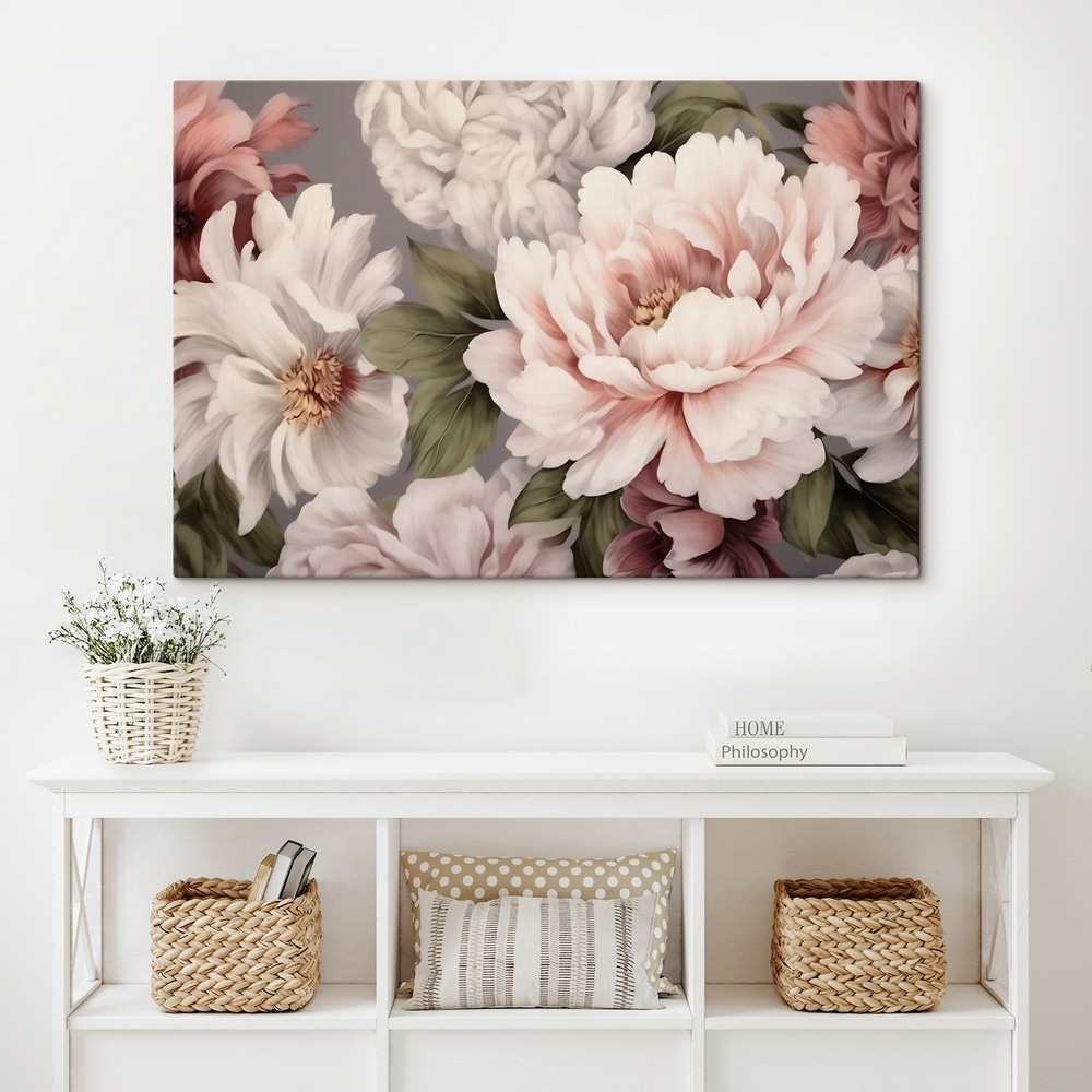 Flores rosa crema juntas — interior 1