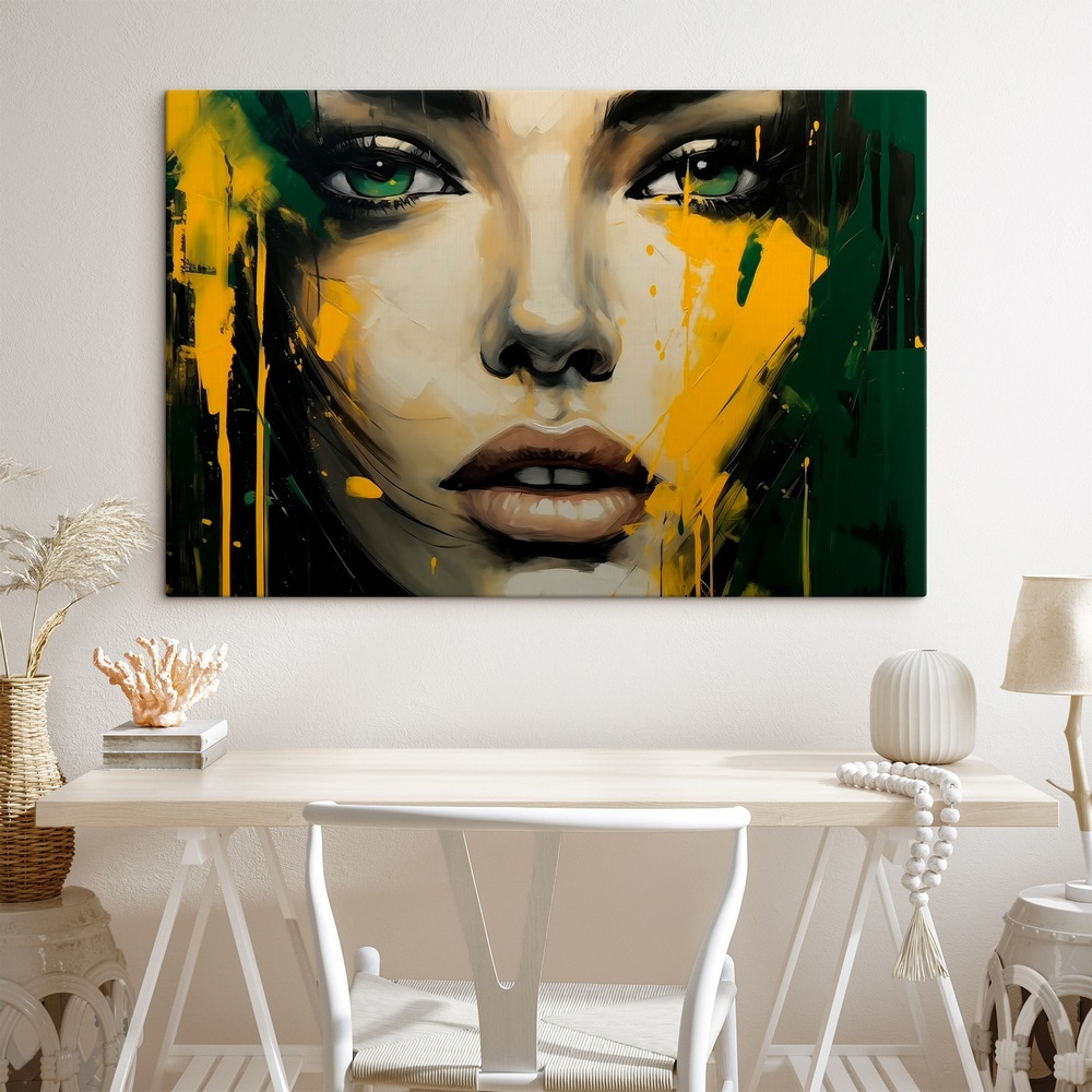 Ojos tras pintura amarilla — interior 2