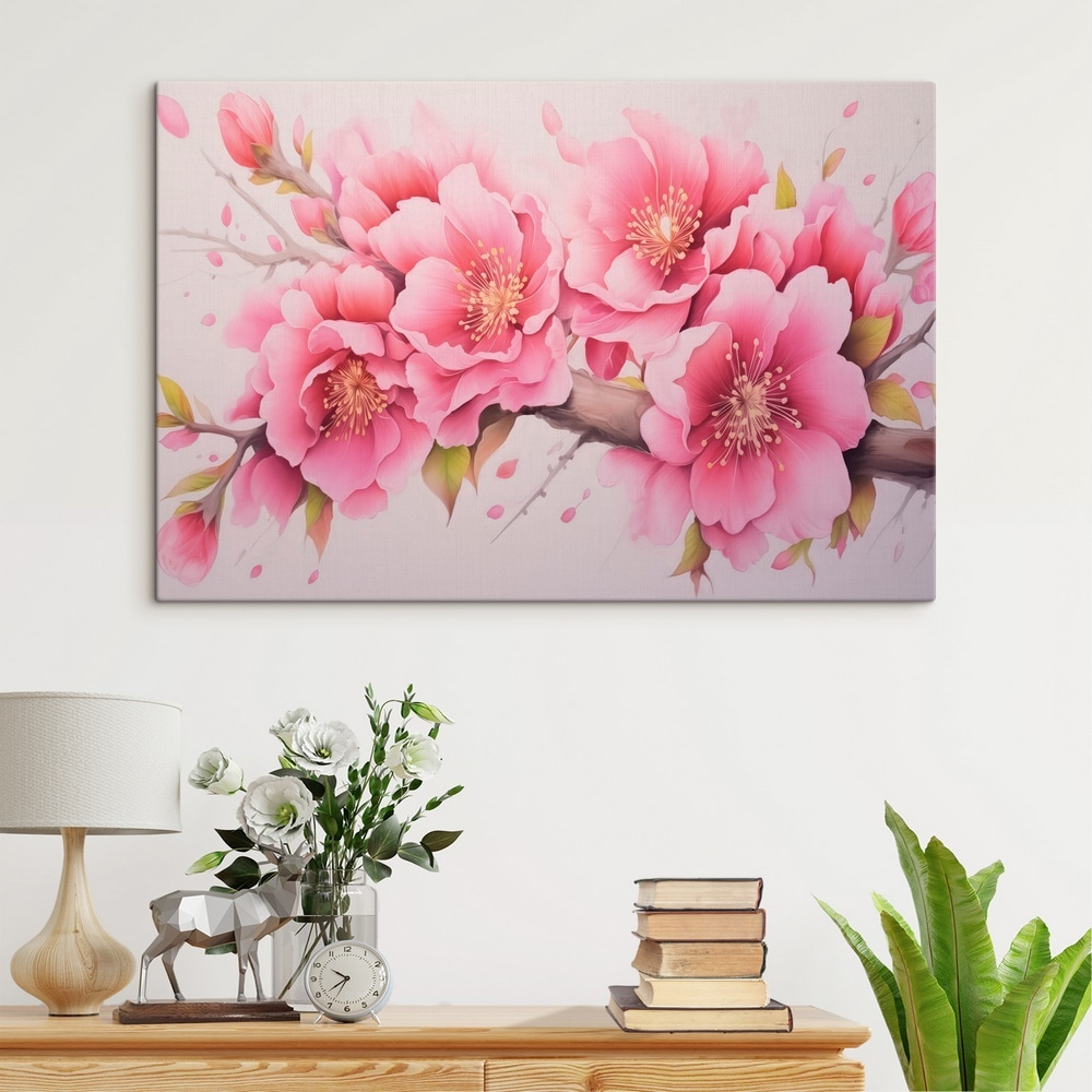 Flores rosas en ramas — interior 1