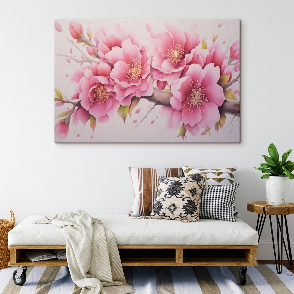 Flores rosas en ramas — interior 2