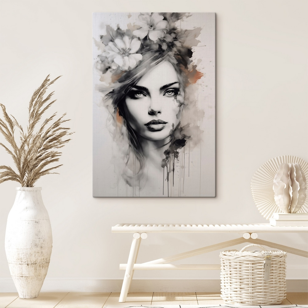 Flores sobre ojos dibujados — interior 1