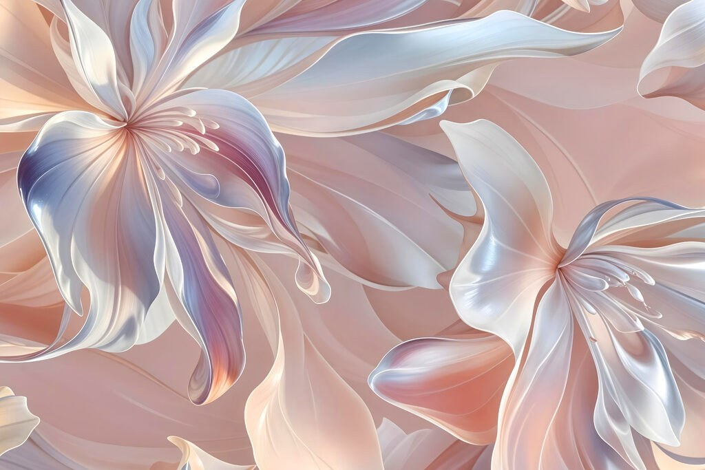Flores de pétalos fluidos — diseño completo