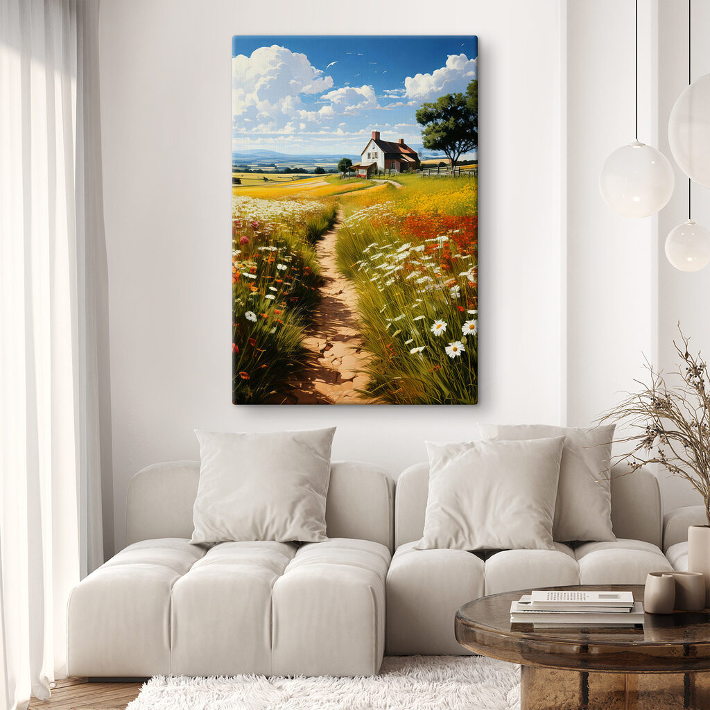 Sendero entre flores — interior 1