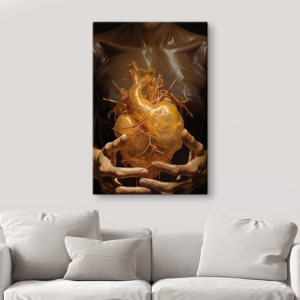 Manos y corazón luminoso — interior 2