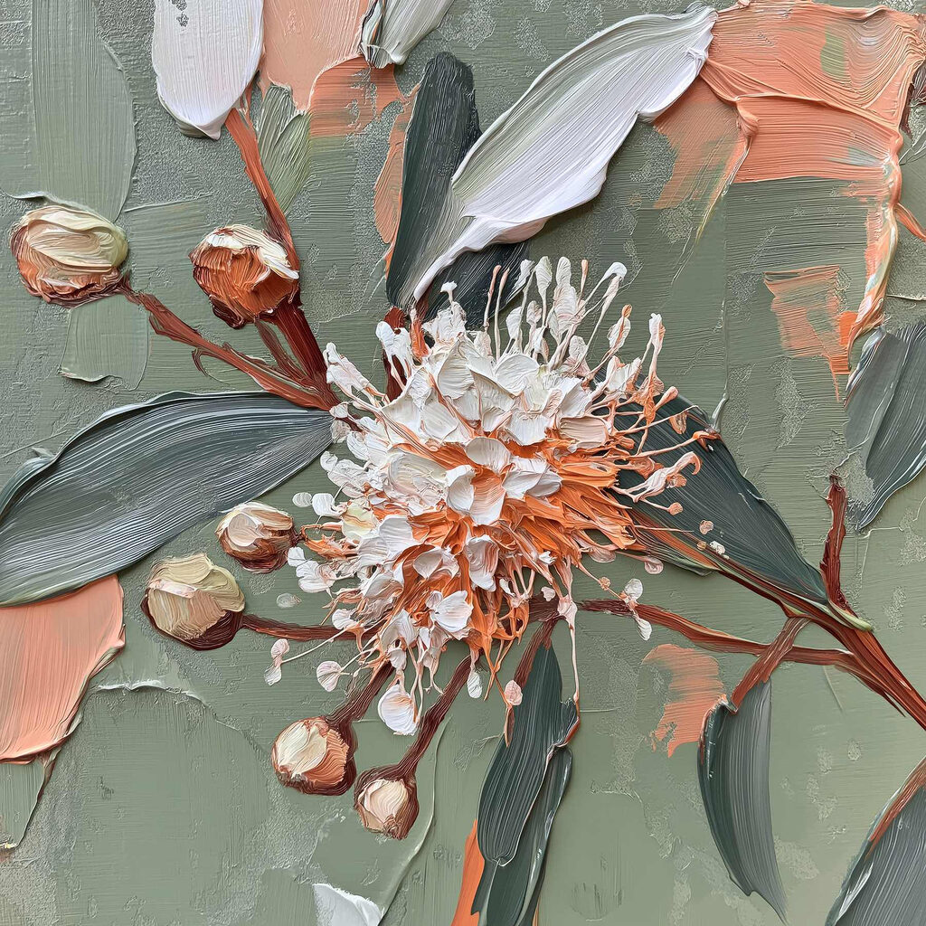 Flor de trazos gruesos — diseño completo