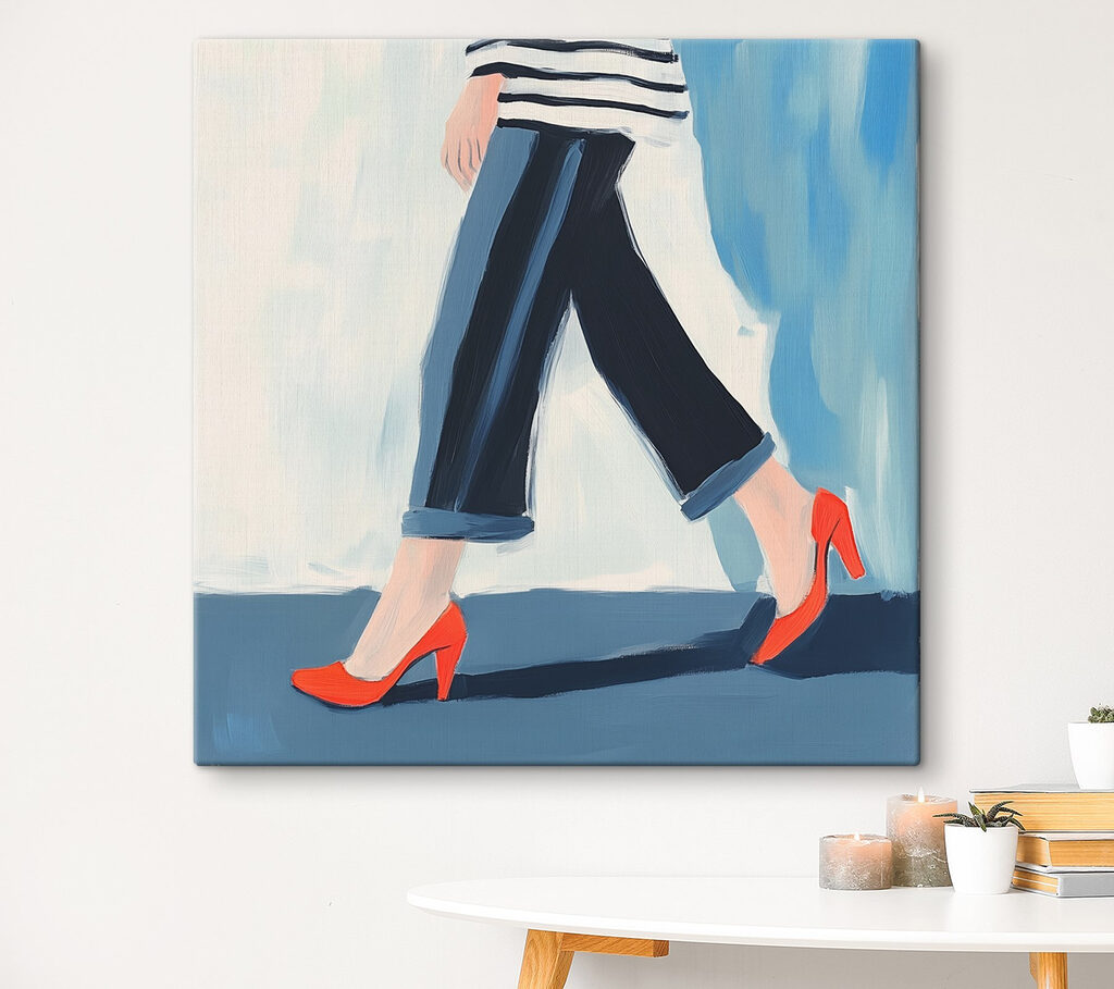 Tacones rojos en movimiento — interior 2