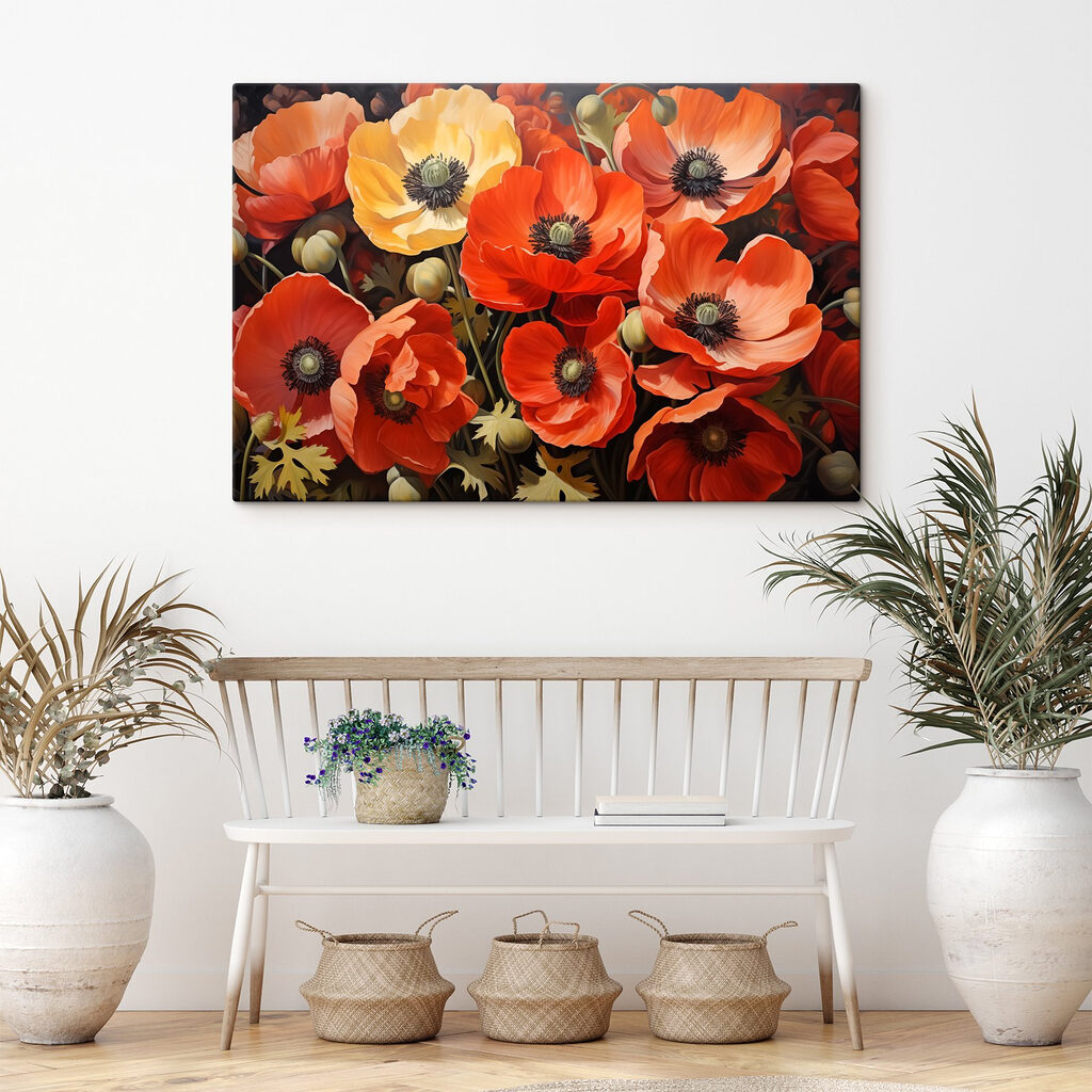 Amapolas en tonos cálidos — interior 2