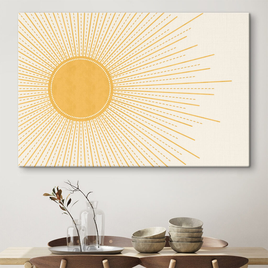 Sol con rayos punteados — interior 2