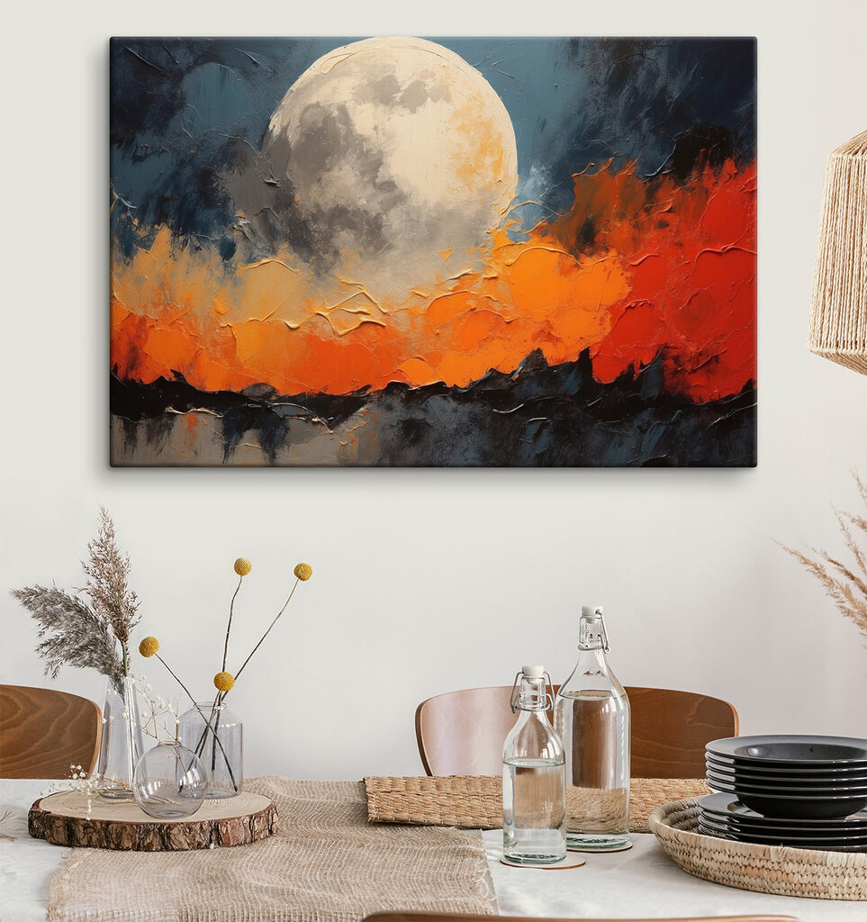 Luna sobre fondo naranja — interior 3