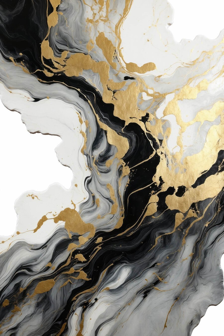 Vetas doradas en negro — diseño completo