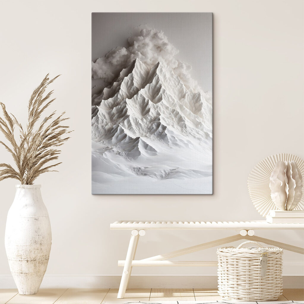 Montaña nevada en bruma — interior 4
