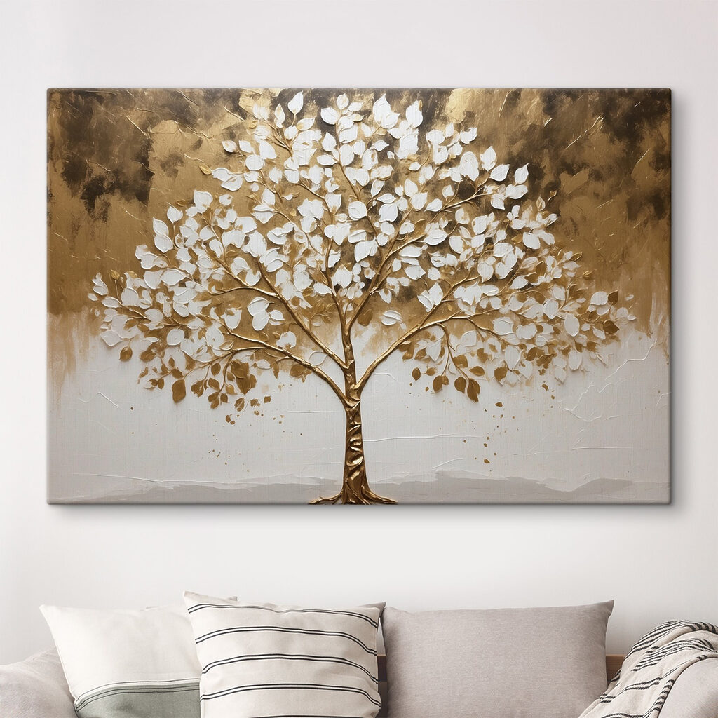 Árbol de hojas doradas — interior 2