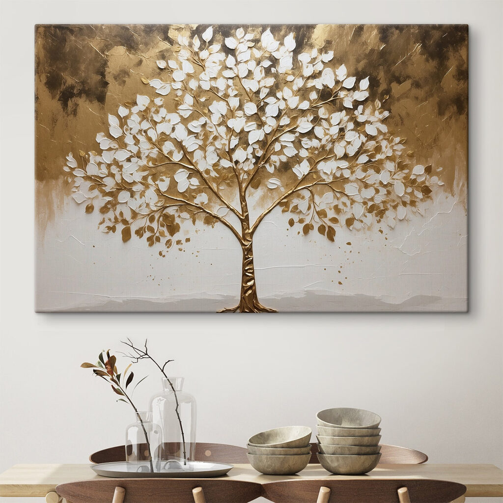 Árbol de hojas doradas — interior 1