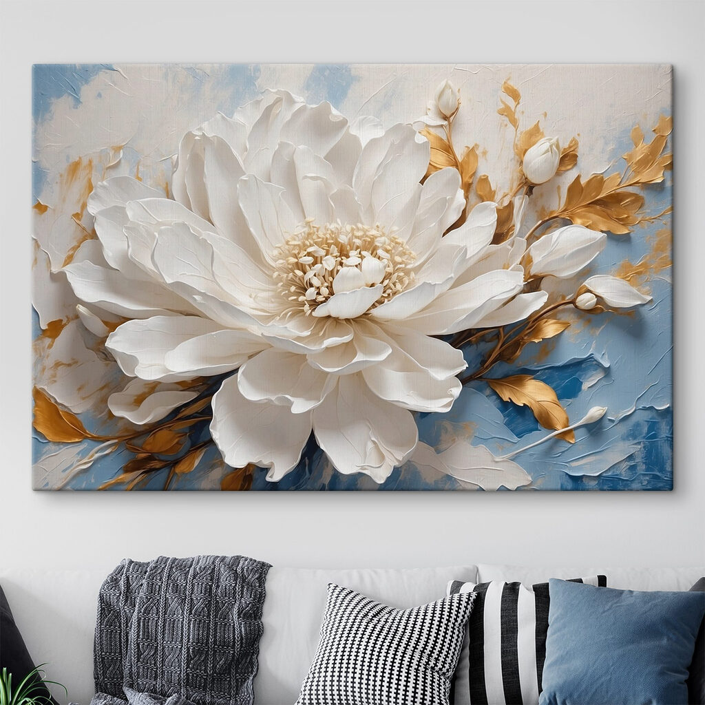 Flor blanca, ramas doradas — interior 1