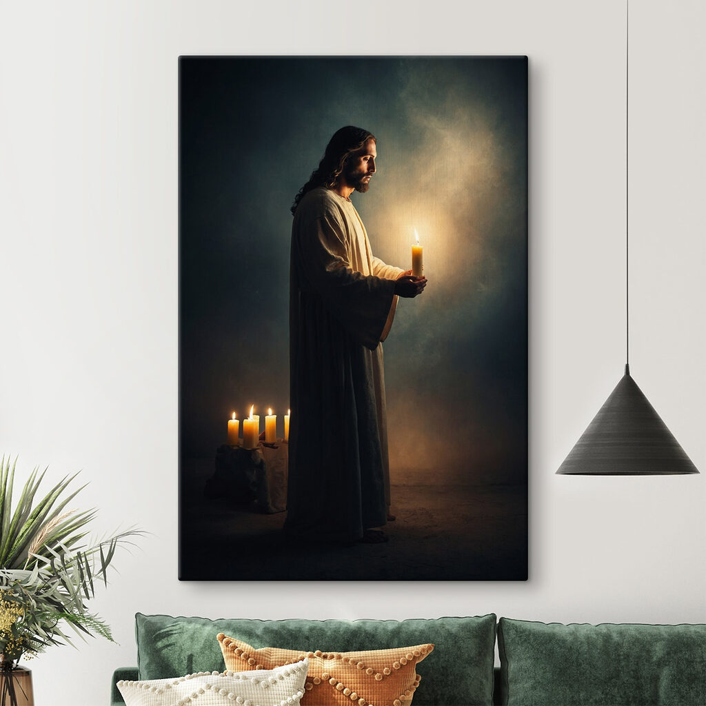 Jesús sostiene una vela — interior 2