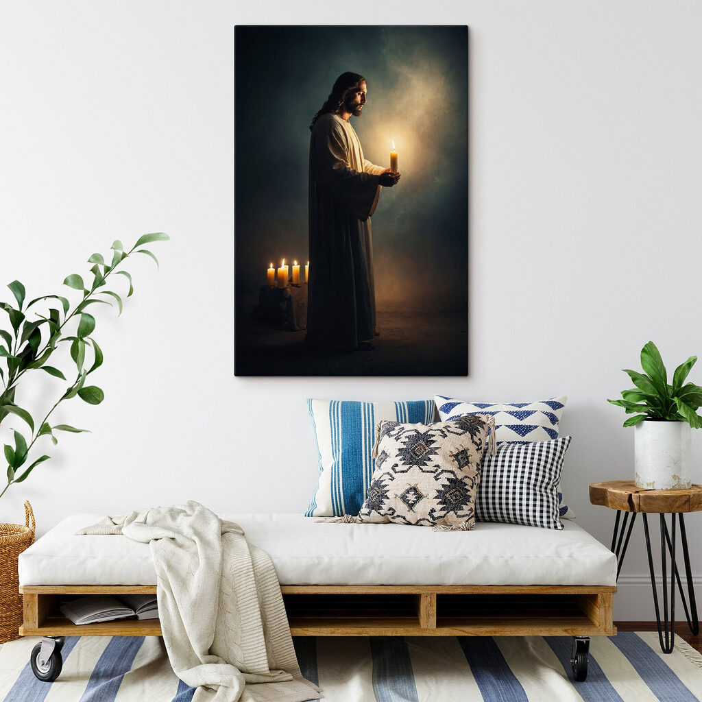 Jesús sostiene una vela — interior 4