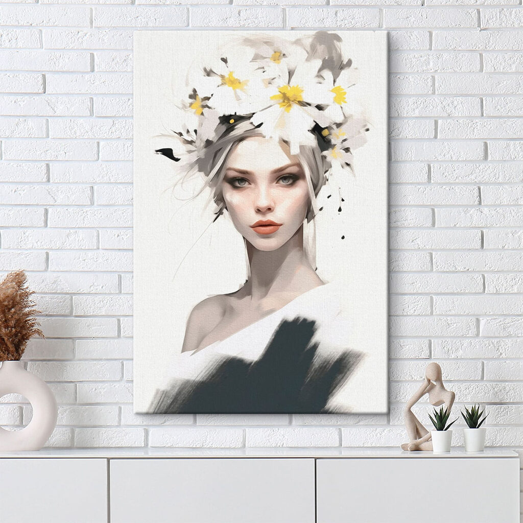 Retrato rubio con flores — interior 1