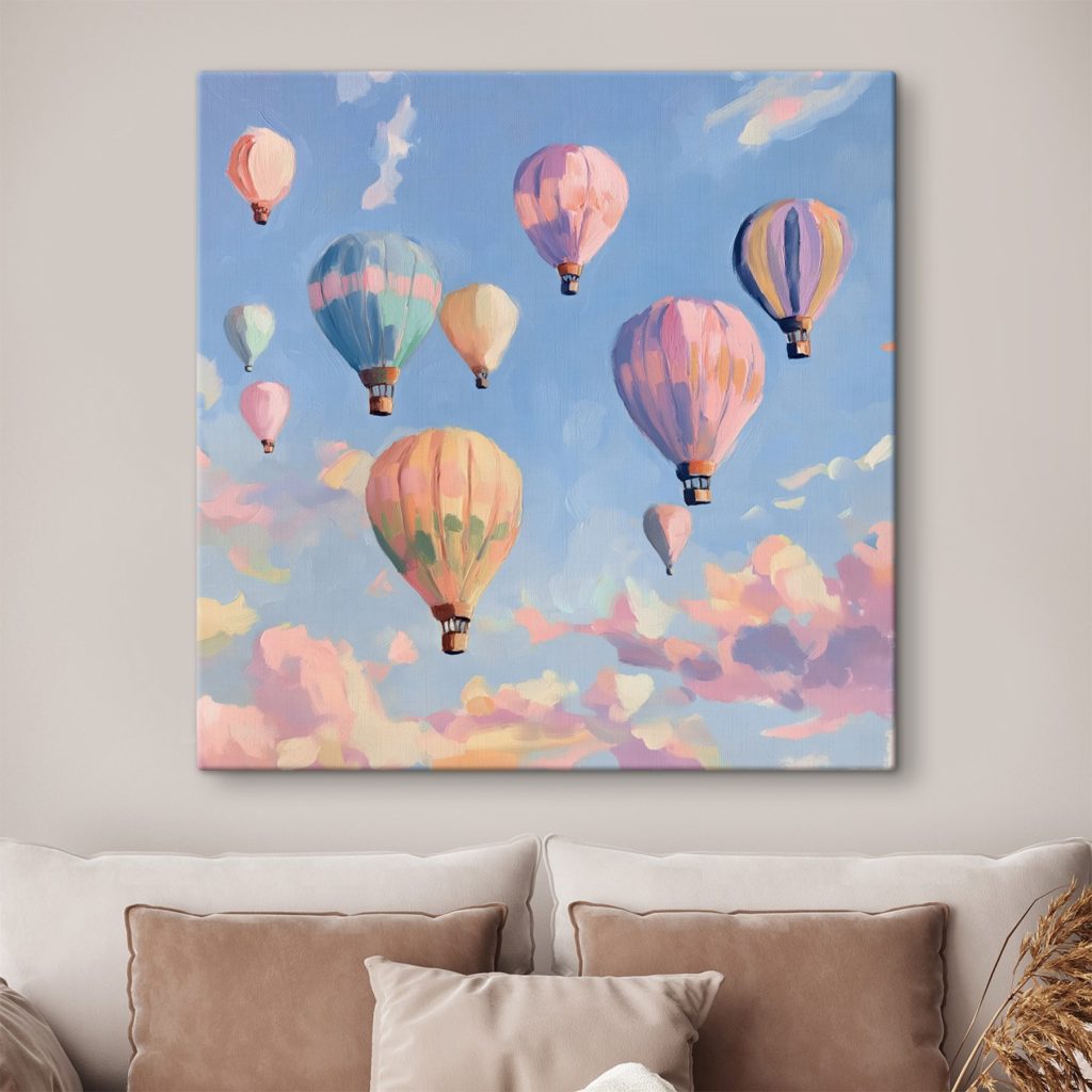 Globos pastel en azul — interior 1