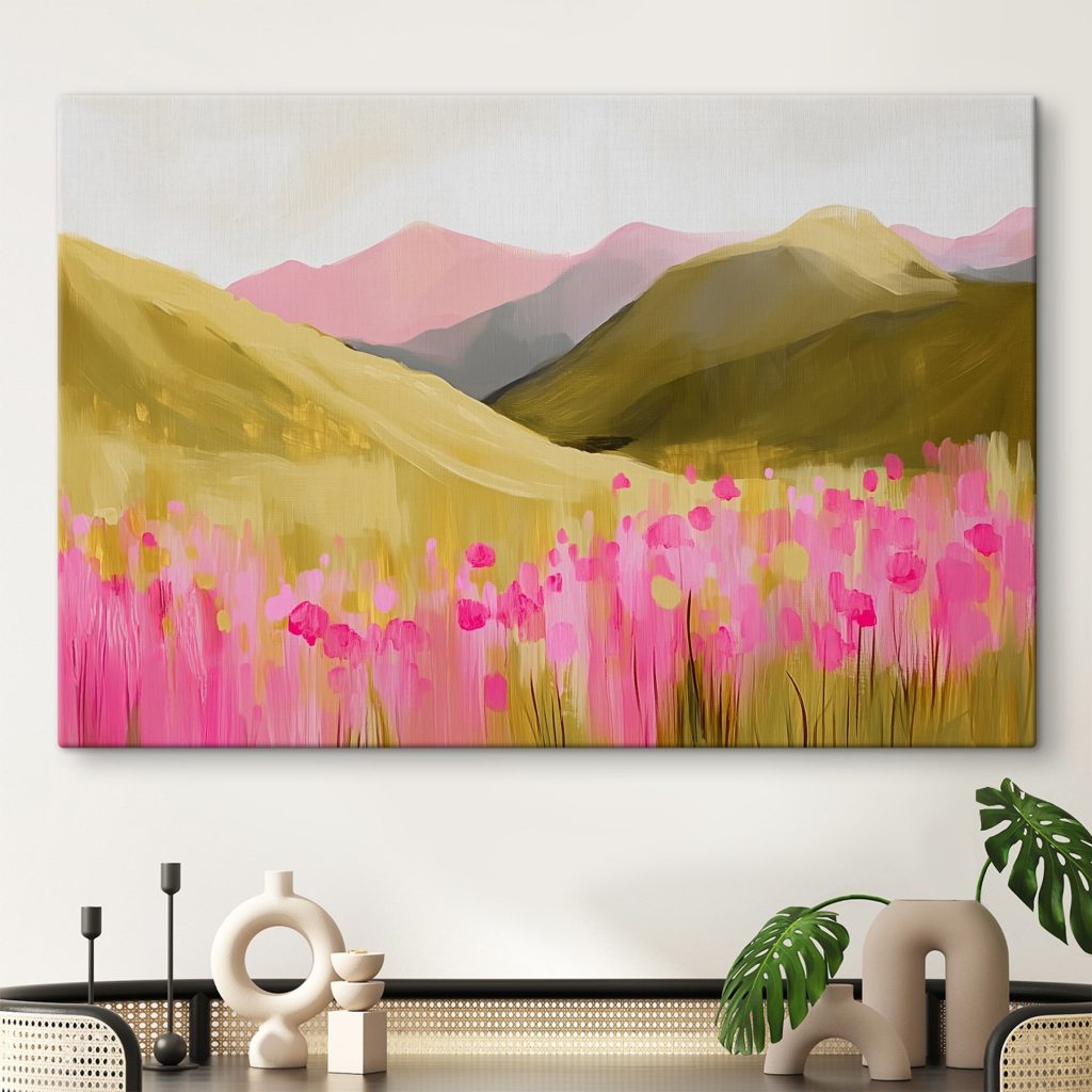 Flores rosas sobre colinas — interior 1