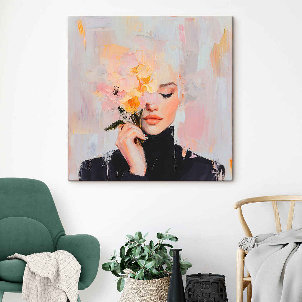 Flores junto al rostro — interior 2