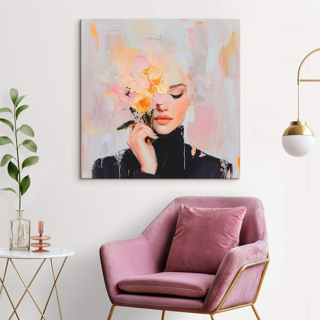 Flores junto al rostro — interior 3