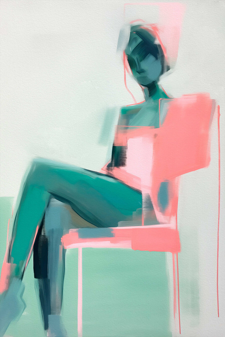 Postura en rosa menta — diseño completo