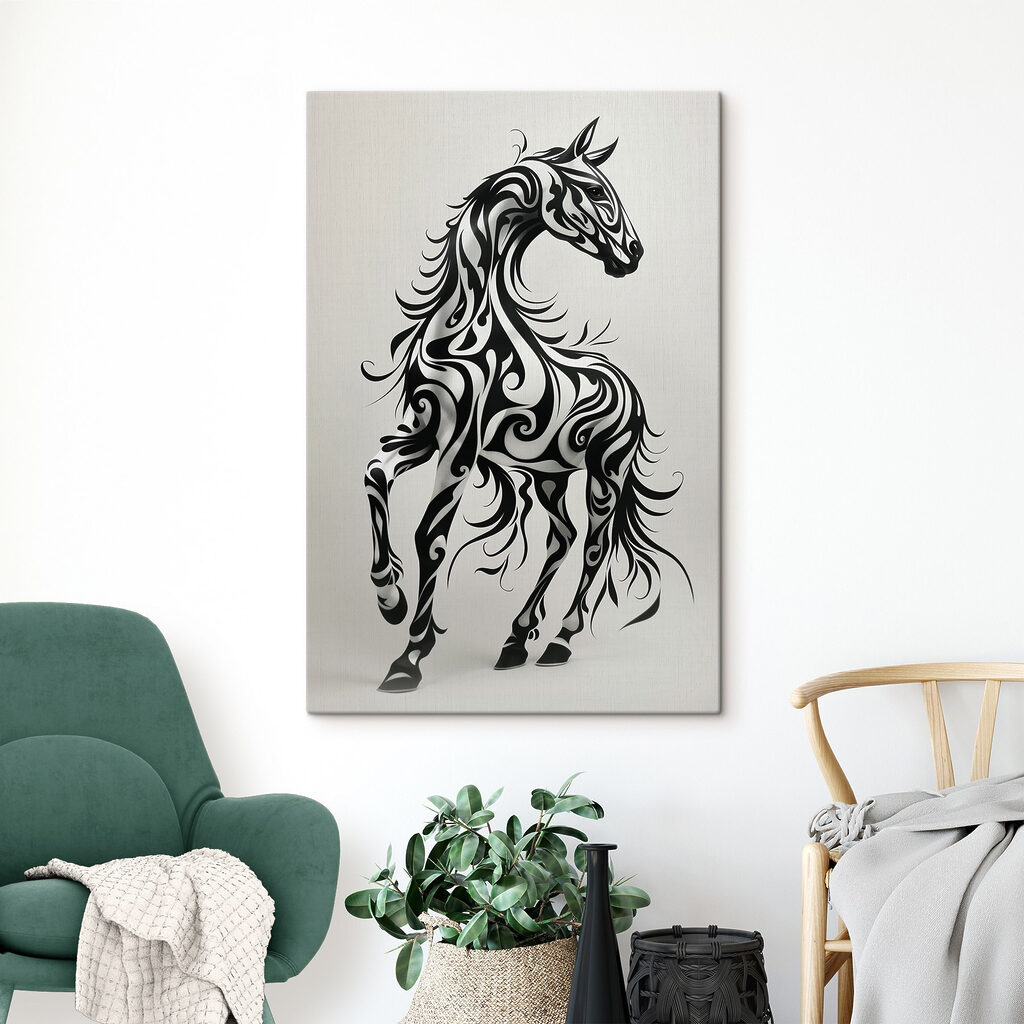 Caballo de líneas negras — interior 2