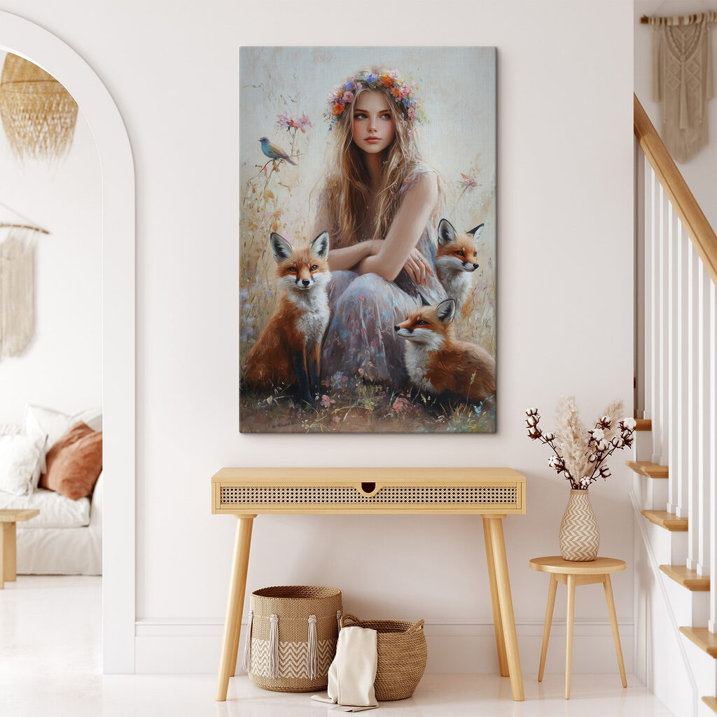 Amigos zorros entre flores — interior 2