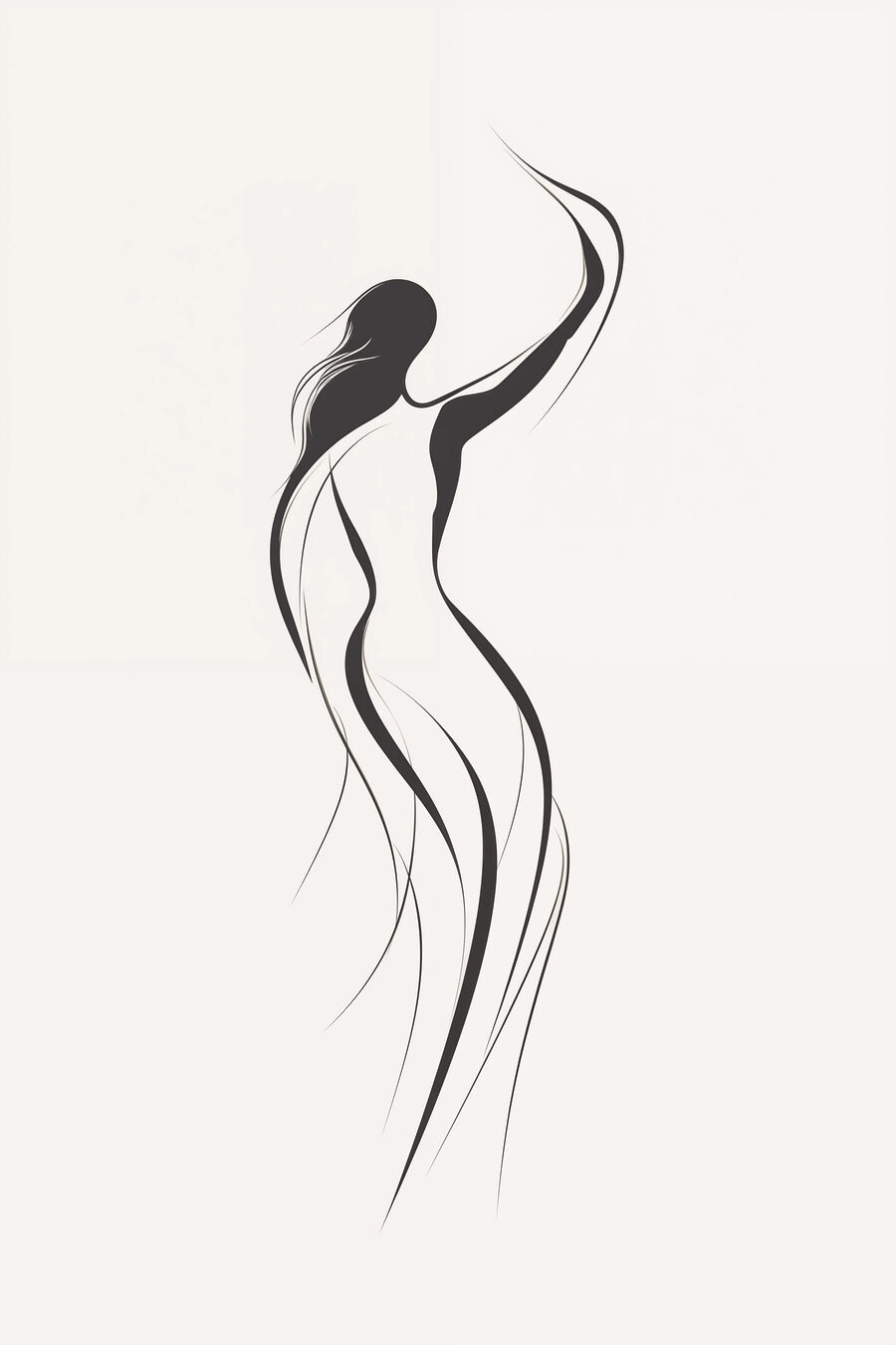 Danza en líneas negras — diseño completo
