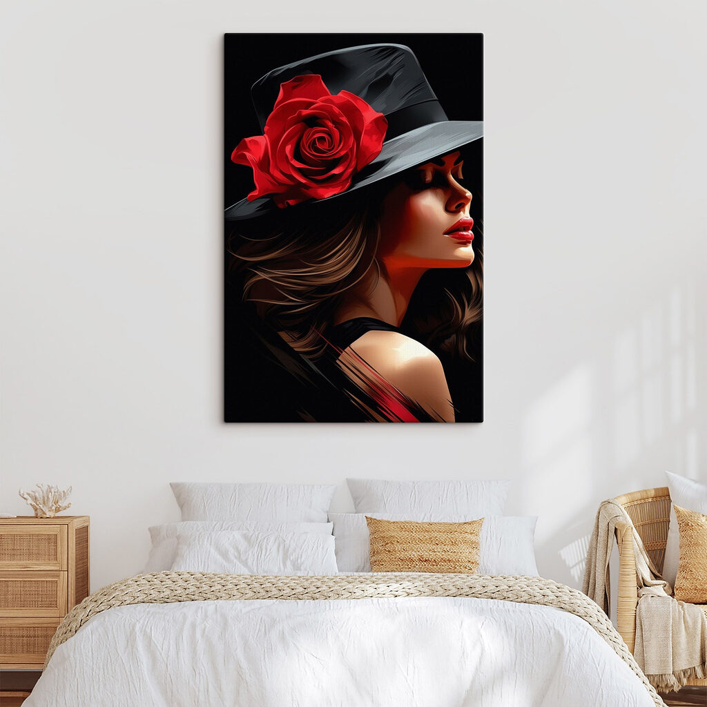 Rosa en sombrero negro — interior 1