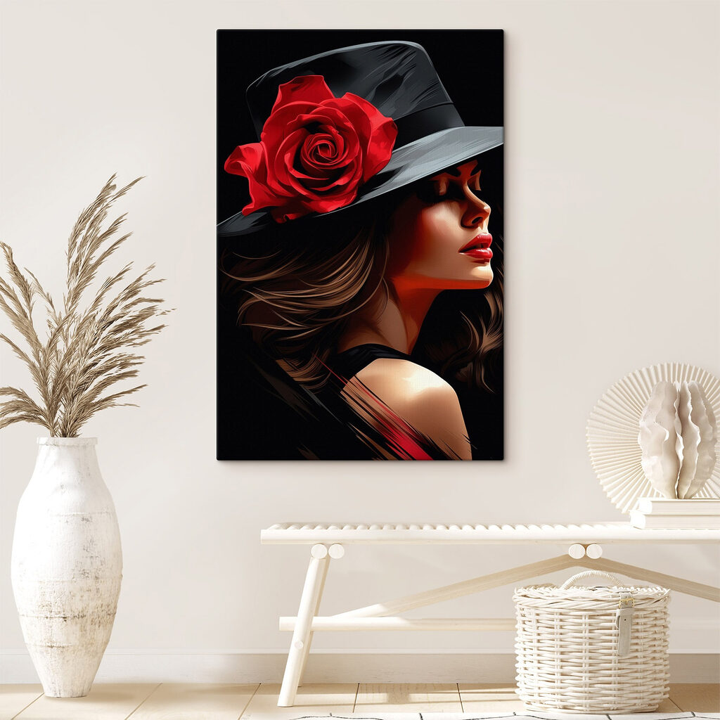 Rosa en sombrero negro — interior 2
