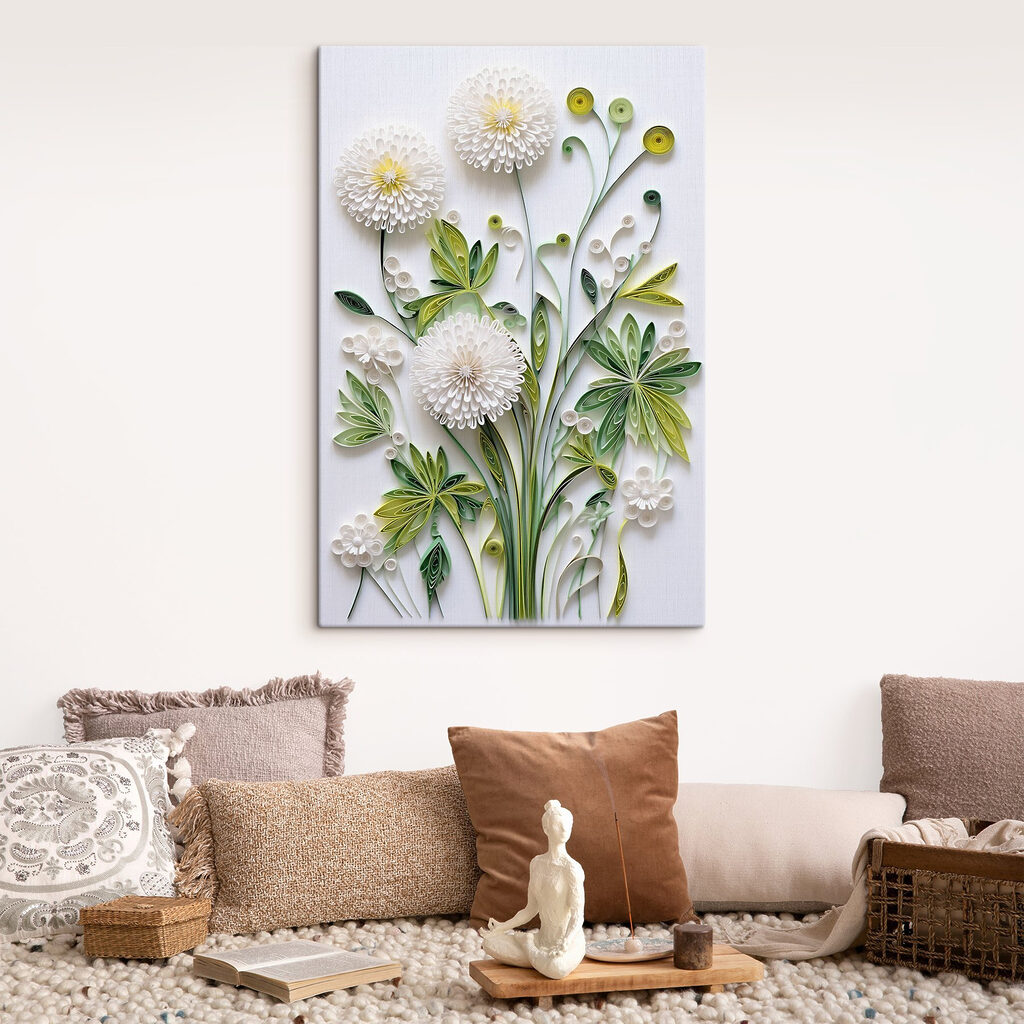 Flores blancas esponjosas — interior 2