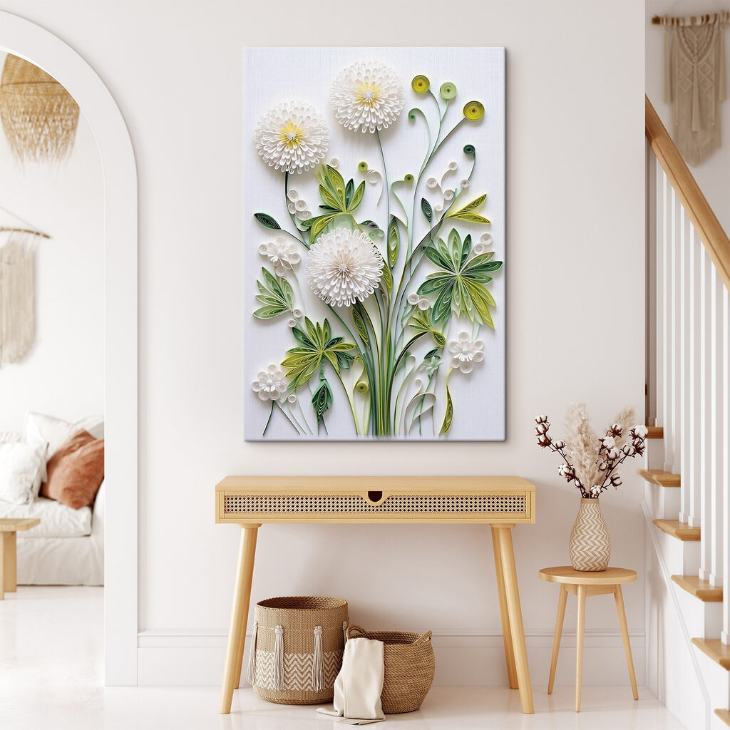 Flores blancas esponjosas — interior 1
