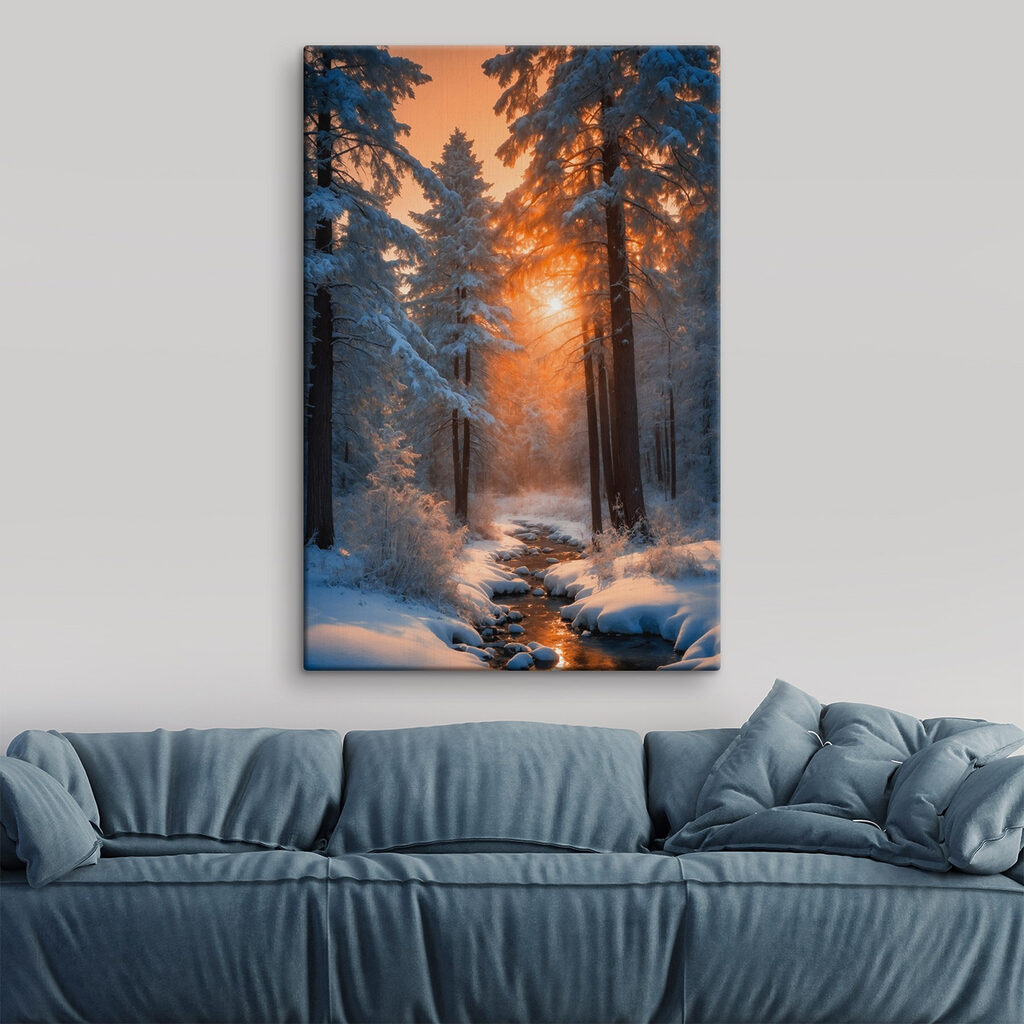 Sol invernal entre pinos — interior 1