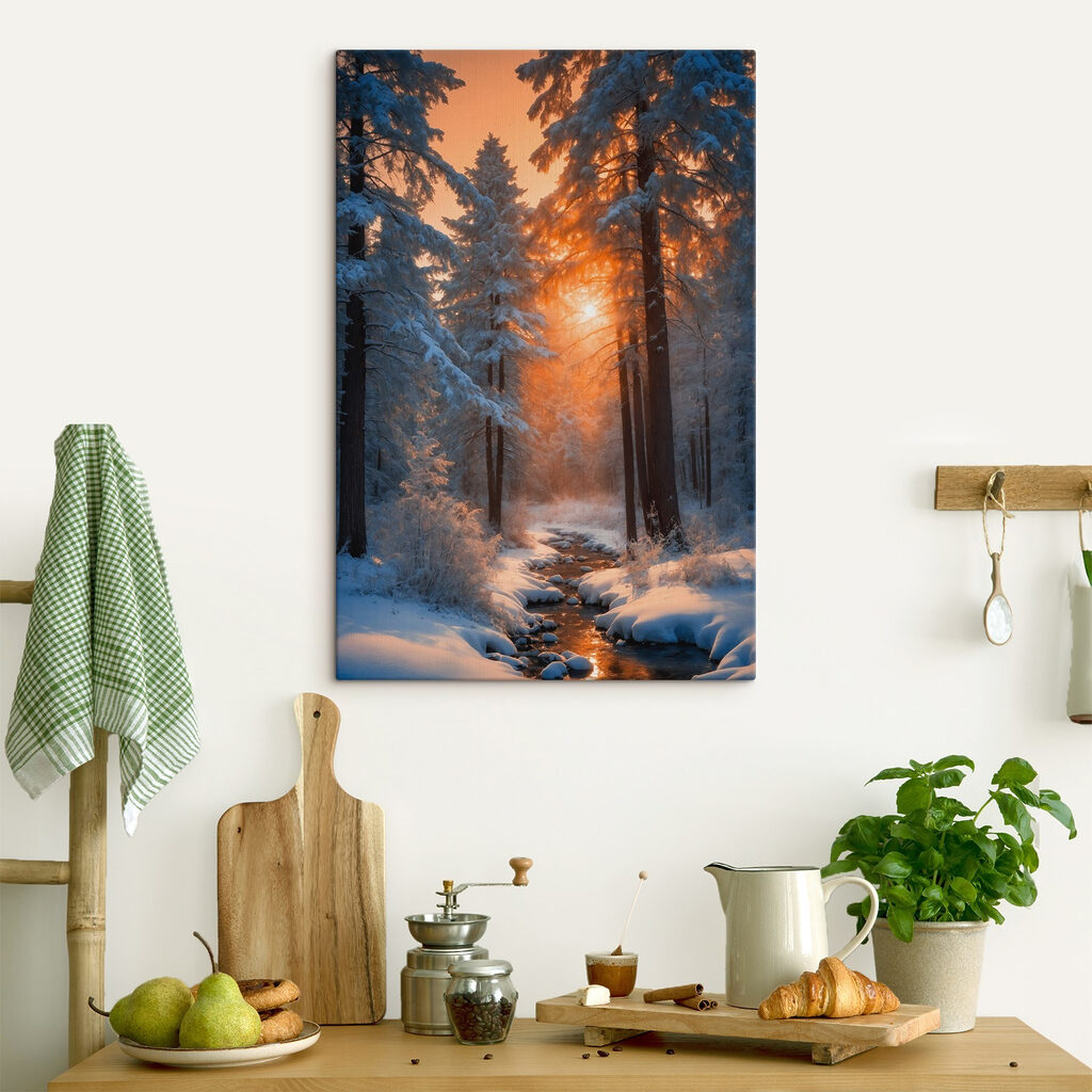Sol invernal entre pinos — interior 3