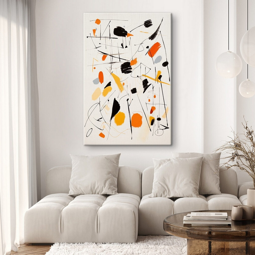 Líneas y manchas cálidas — interior 1