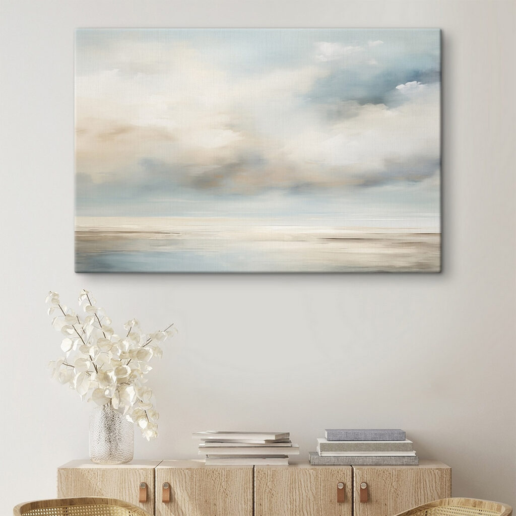 Horizonte de nubes en un interior
