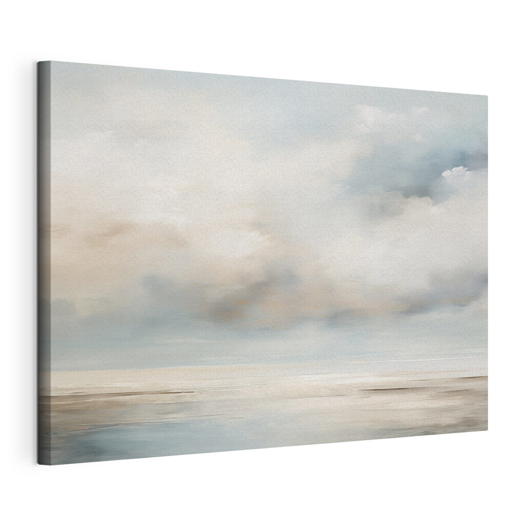 Horizonte de nubes, lienzo tensado con el borde envolvente