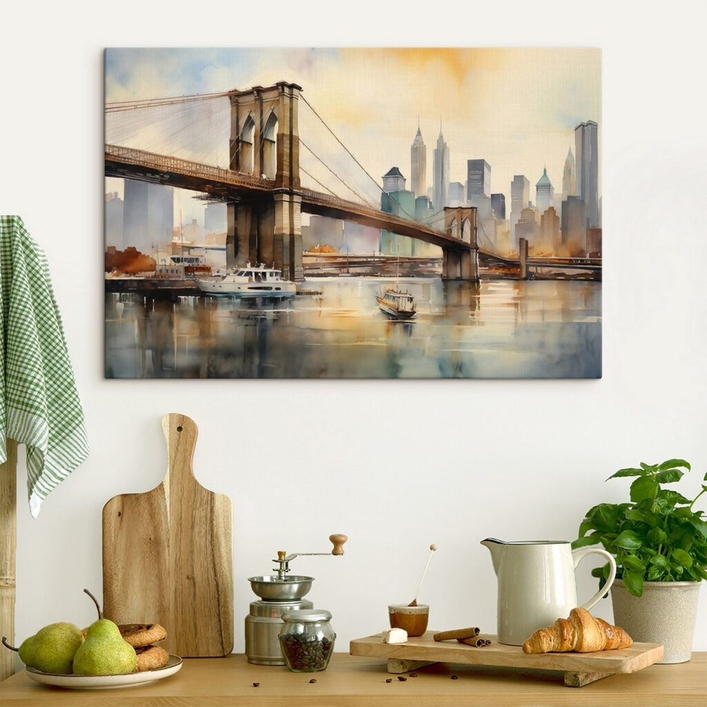 Puente de Brooklyn en un interior
