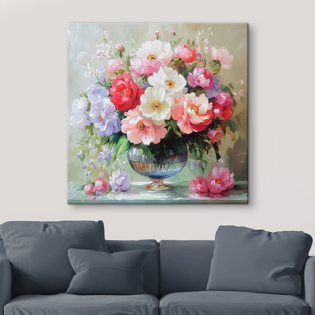 Vaso azul con flores — interior 1