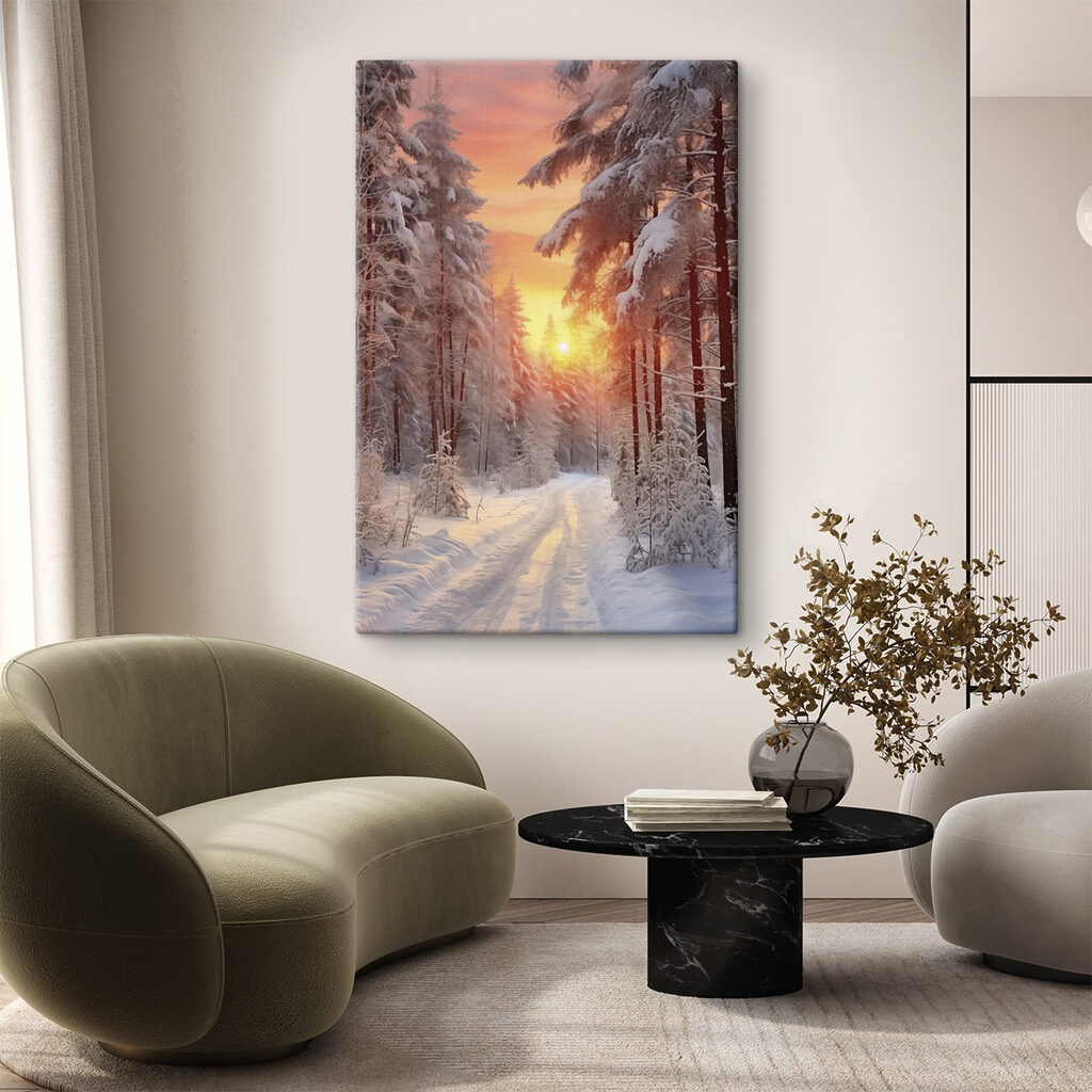 Cielo rosa sobre nieve — interior 1
